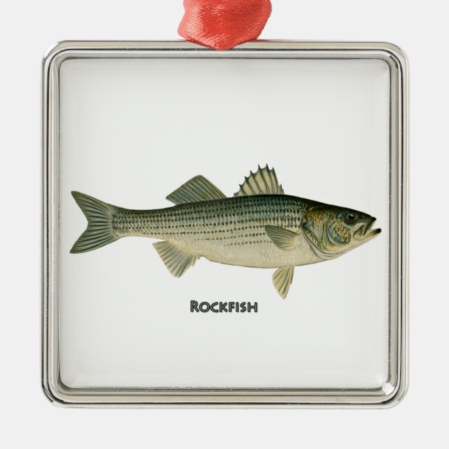 Rockfishlogotyp Julgransprydnad Metall (Framsidan)
