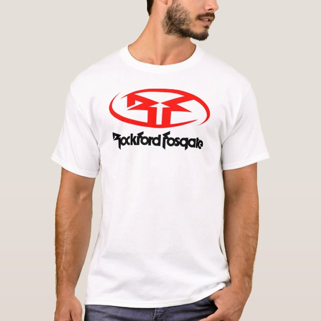 Rockford Fosgate Car Audio Amplifer Funny Logo T Shirt (Framsida)