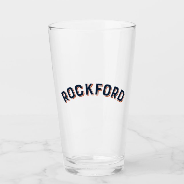 Rockford, Illinois Vintage Arch Glaskopp (Framsida)