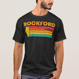Rockford Illinois Vintage Distress Souvenir T Shirt