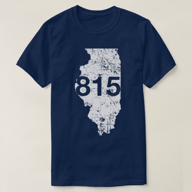 Rockford Joliet Area Code 815 Illinois Souvenir G T Shirt (Design framsida)