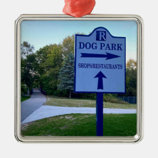 Rockford Michigan Hund Park-tecken Julgransprydnad Metall