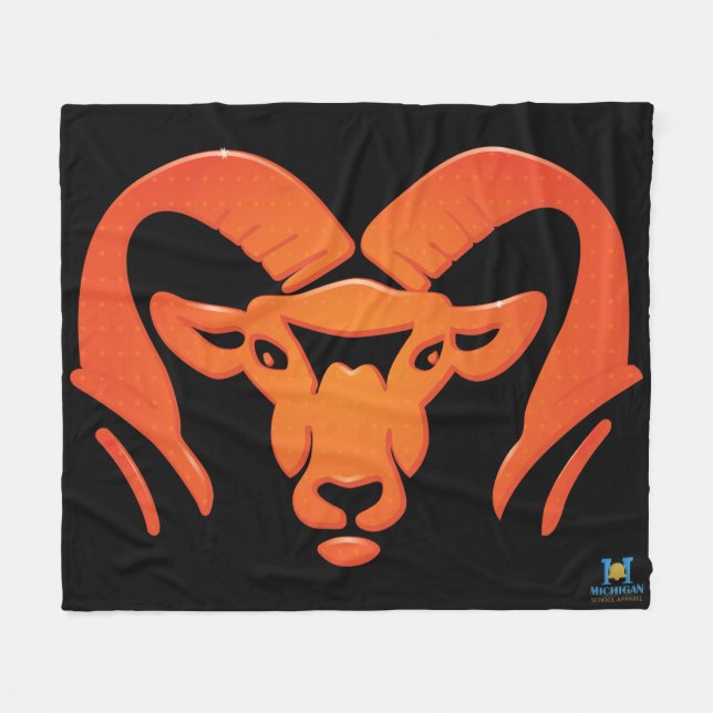 Rockford Rams #4 Fleece Blanket (Framsidan (Horisontell))