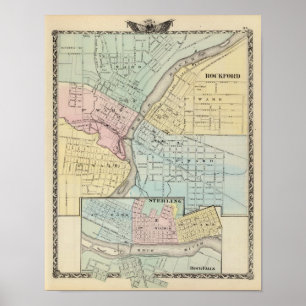Rockford, Sterling och Sten Falls Poster