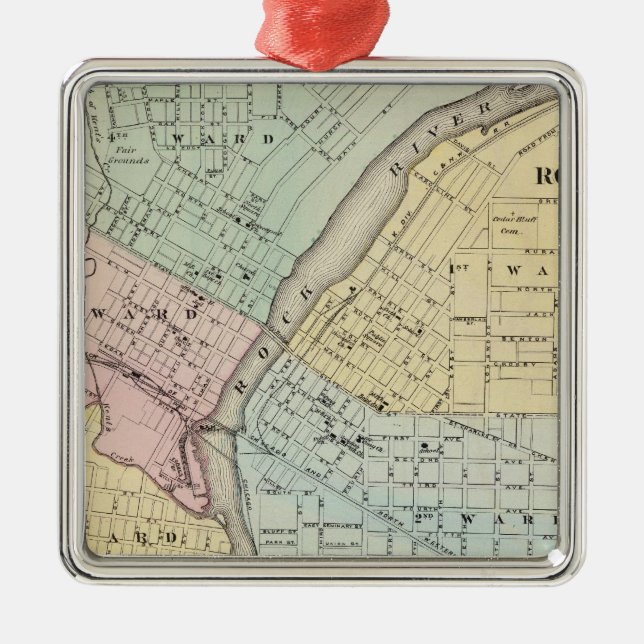 Rockford, sterling- och stennedgångar julgransprydnad metall (Framsidan)