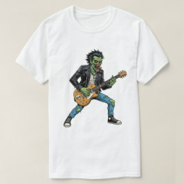 Rockgitarr Zombie Skräck Retro Fantasy T-Shirt