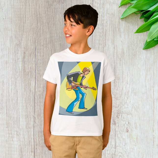 Rockgitarrist 70-tals stil Musiker T Shirt (Skapare uppladdad)