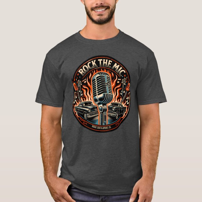 Rockhe Mikrofons pojke T Shirt (Framsida)
