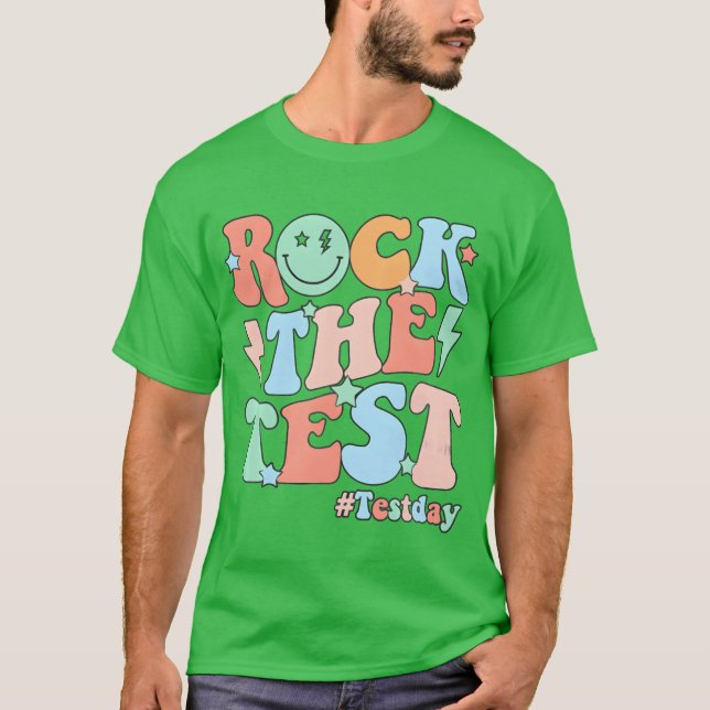 Rockheestesting Day Retro Motivational boy T Shirt (Framsida)