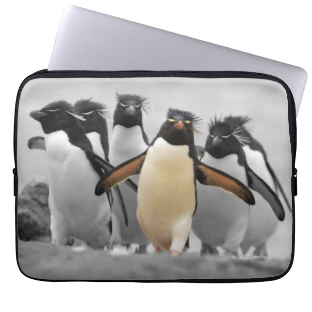 Rockhopper pingvin laptop sleeve (Framsidan)