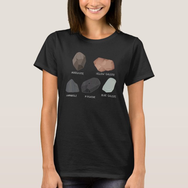 Rockhounding Sten som samlar in Muscavite Pyroxene T Shirt (Framsida)