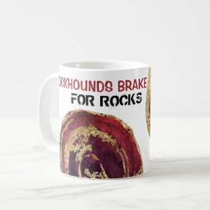 *~* ROCKHOUNES BRAKE FOR STEN Agate Guld Glitter Kaffemugg