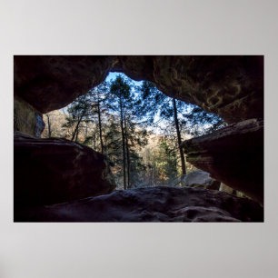 Rockhouse, Hocking Backe State Park, Ohio Poster