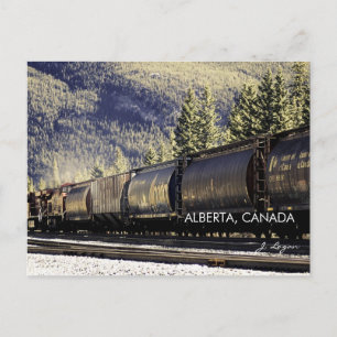 Rockies & Tåg, Alberta Kanada (bra art-foto) Vykort