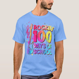 Rockin'100 dagar i skolskepp Guitar Music Teac T Shirt