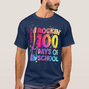 Rockin'100 dagar i skolskepp Guitar Music Teac T Shirt