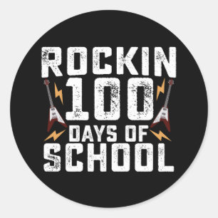 Rockin 100 dagar i Sten Guitar-Vintagen Runt Klistermärke