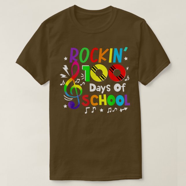 Rockin 100 dagar med skolmusiklärare och St T Shirt (Design framsida)