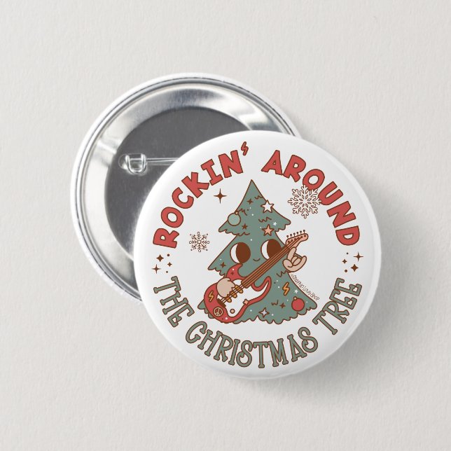 Rockin Around the Christmas Tree © GraphicLoveShop Knapp (Framsida & baksida)