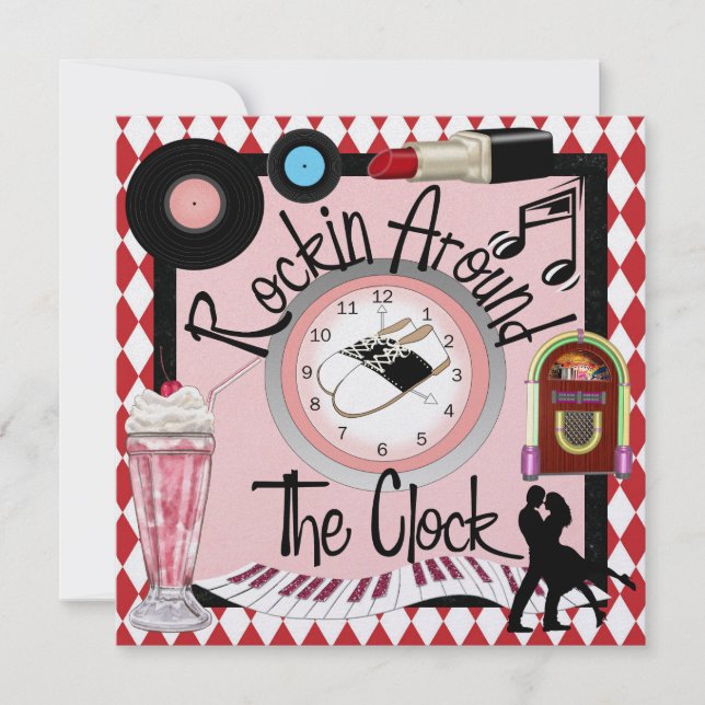 Rockin' Around the Clock-fest - SRF Inbjudningar (Framsida)