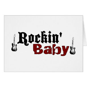 Rockin baby hälsningskort
