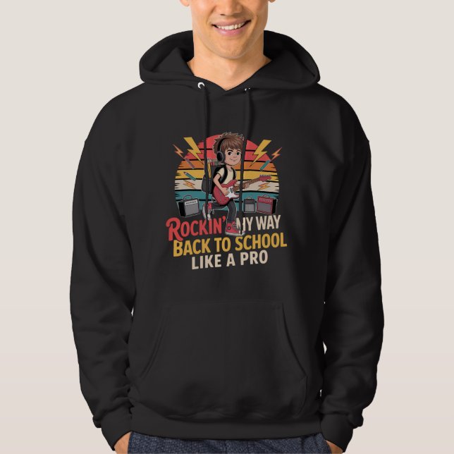 Rockin Back to school som Pro Hoodie (Framsida)