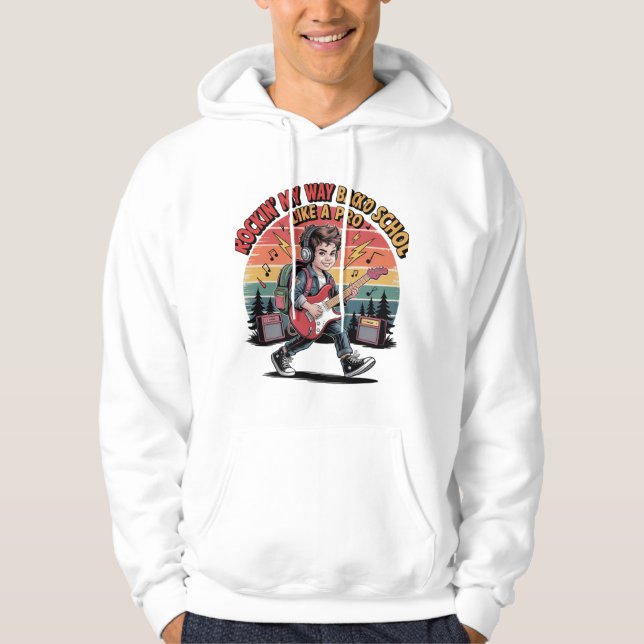 Rockin Back to school som Pro Hoodie (Framsida)