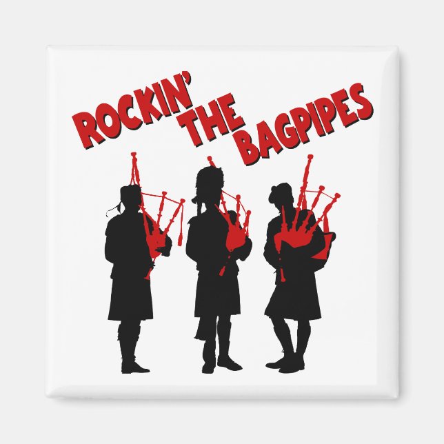 ROCKIN" BAGPIPES MAGNET (Framsidan)