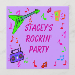 Rockin Birthday Inbjudan