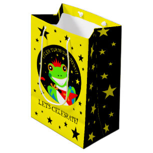 Rockin Birthday Träd Frog med Red Guitar