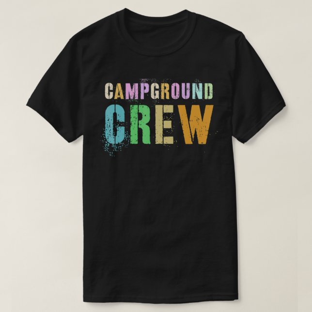 Rockin' CAMPGROUND CREW Host Summer Counselor Teac T Shirt (Design framsida)