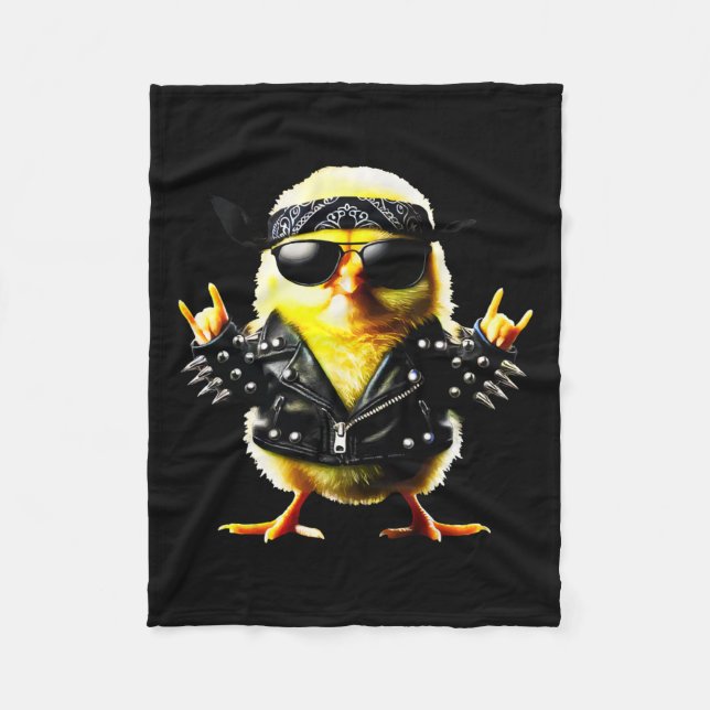 Rockin Chick Biker Påsk Fleecefilt (Framsidan)