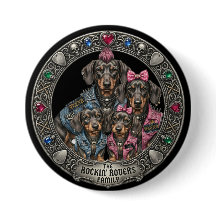 Rockin' Dachshund Familjeporträtt