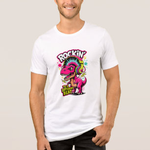 Rockin' Dino T-Rex – Rolig Dinosauremusikälskare T Shirt