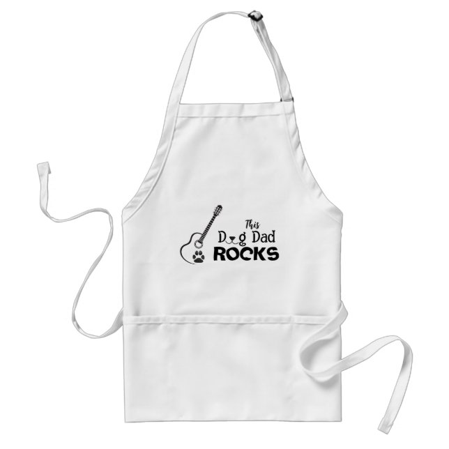 Rockin' Dog Dad Adult Apron Förkläde (Framsidan)