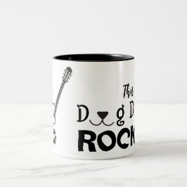 Rockin' Dog Dad Mug Två-Tonad Mugg