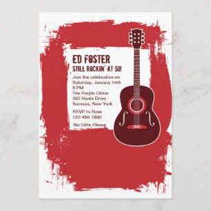 Rockin gitarrinbjudan inbjudningar