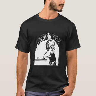 Rockin hus DJ: Svart T-skjorta Tee