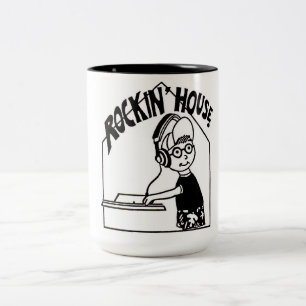 Rockin husJava hållare Två-Tonad Mugg