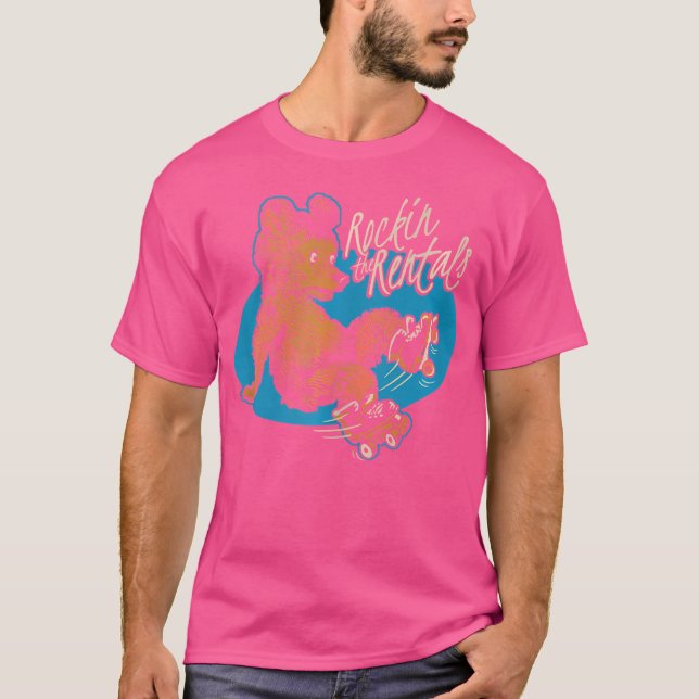 Rockin Hyran Roller-Sking Bear T Shirt (Framsida)