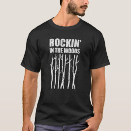 Rockin i Skogen Vintage Birch Träd Music T Shirt
