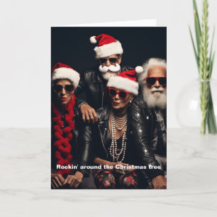 Rockin' Joyous Helgdag Card Tack Kort