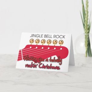 Rockin jul med gitarrjulkortet helgkort