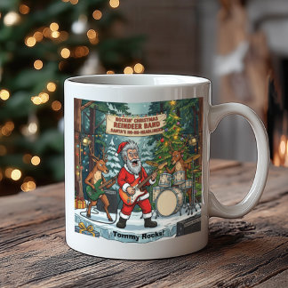 Rockin jul Santa renband jul Kaffemugg