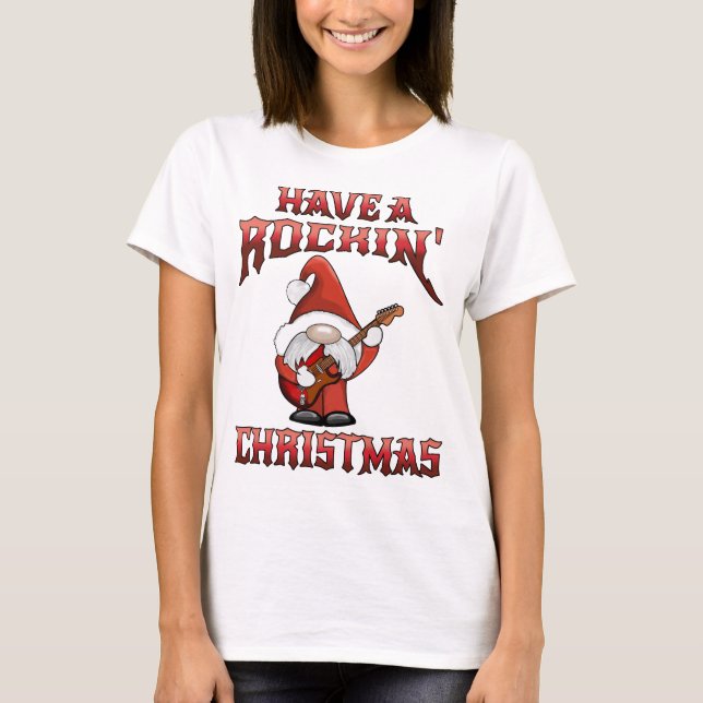 Rockin jul Santa T Shirt (Framsida)