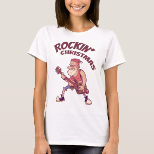 Rockin jul, tomten rocking med Guitar Invita T Shirt