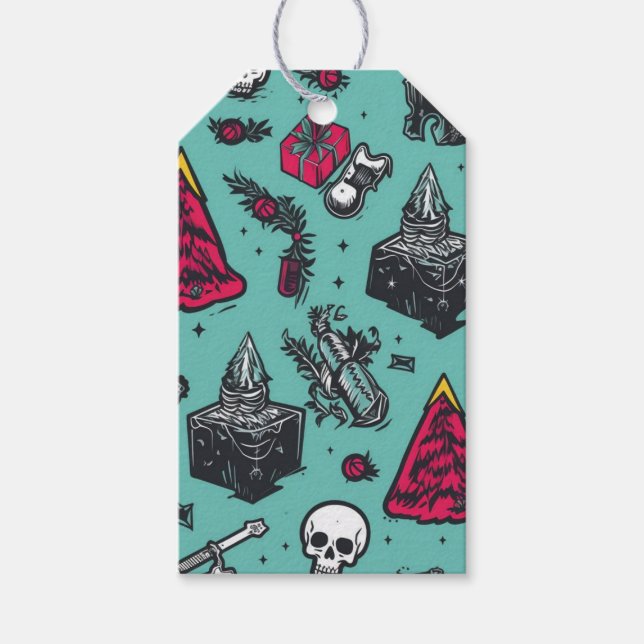 Rockin Julafton Gift-Märkre Presentetikett (Framsidan)