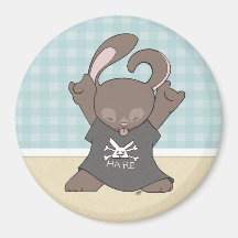 Rockin out Bunny Magnet