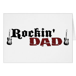 Rockin pappa hälsningskort