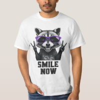 Rockin' Raccoon T-Shirt: Funny Raccoon i Sunglass